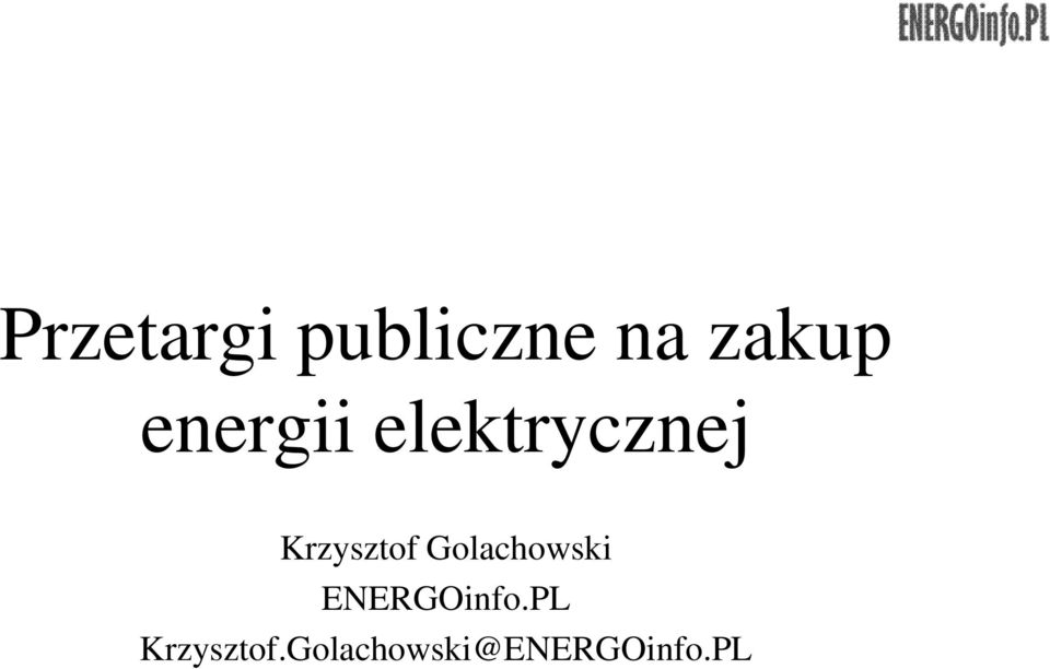 Golachowski ENERGOinfo.