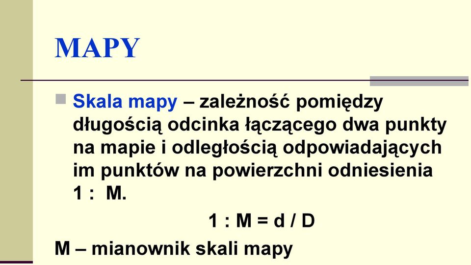 odległością odpowiadających im punktów na