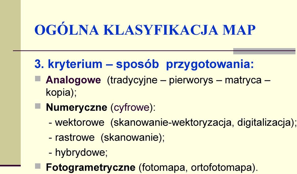 matryca kopia); Numeryczne (cyfrowe): - wektorowe