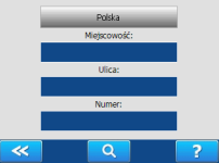 Dotknij aby rozpocząć wprowadzanie adresu Wprowadzając w programie nazwy miejscowości, ulic i obiektów nie musisz wpisywać polskich znaków. Wystarczy, że podasz Lodz, aby wyszukać Łódź.