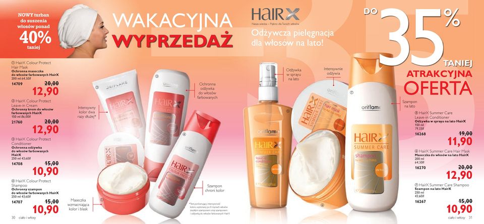 Colour Protect Shampoo Ochronny szampon do włosów farbowanych HairX 250 ml 4 3, 6 0 / l 14707 15,00 30 ciało i włosy 10,90 Maseczka wzmacniająca kolor i blask Intensywny kolor dwa razy dłużej* 3 AK