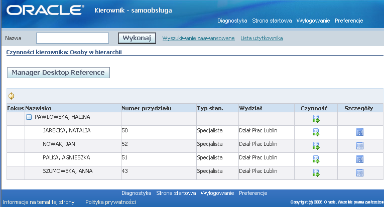 Łatwiejsze podejmowanie trafnych decyzji kadrowych Za pomocą funkcji samoobsługowych pracownicy mogą tworzyć i uaktualniać profile charakteryzujące ich umiejętności i wiedzę.