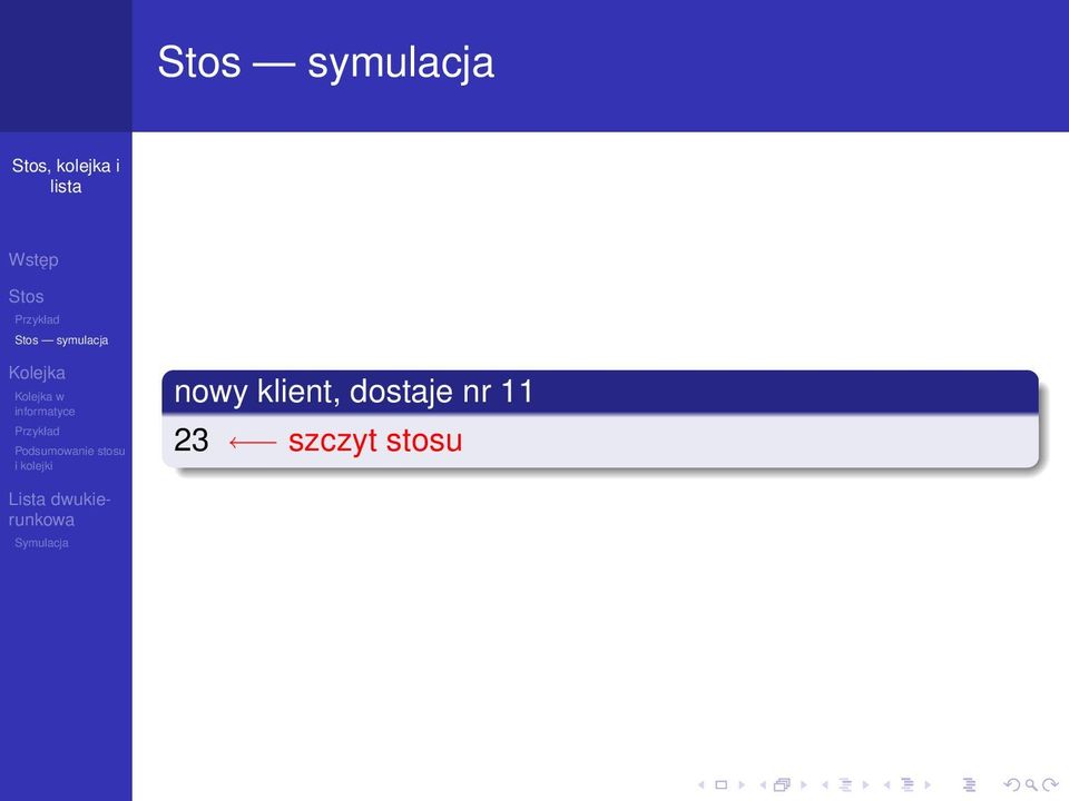 klient, dostaje nr