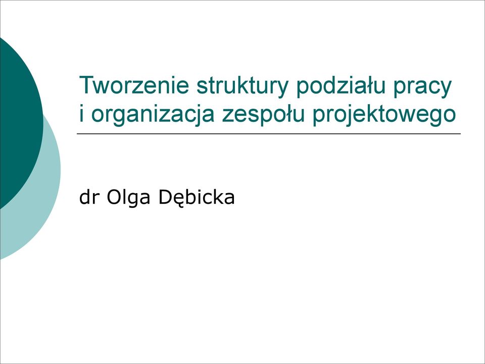 organizacja zespołu