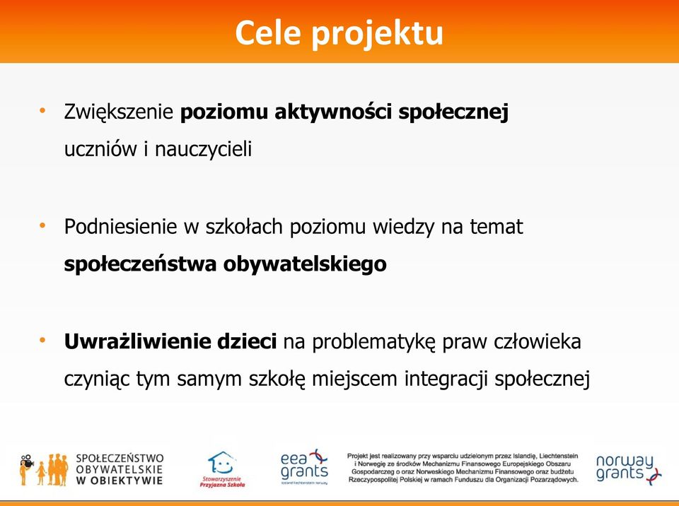 społeczeństwa obywatelskiego Uwrażliwienie dzieci na problematykę