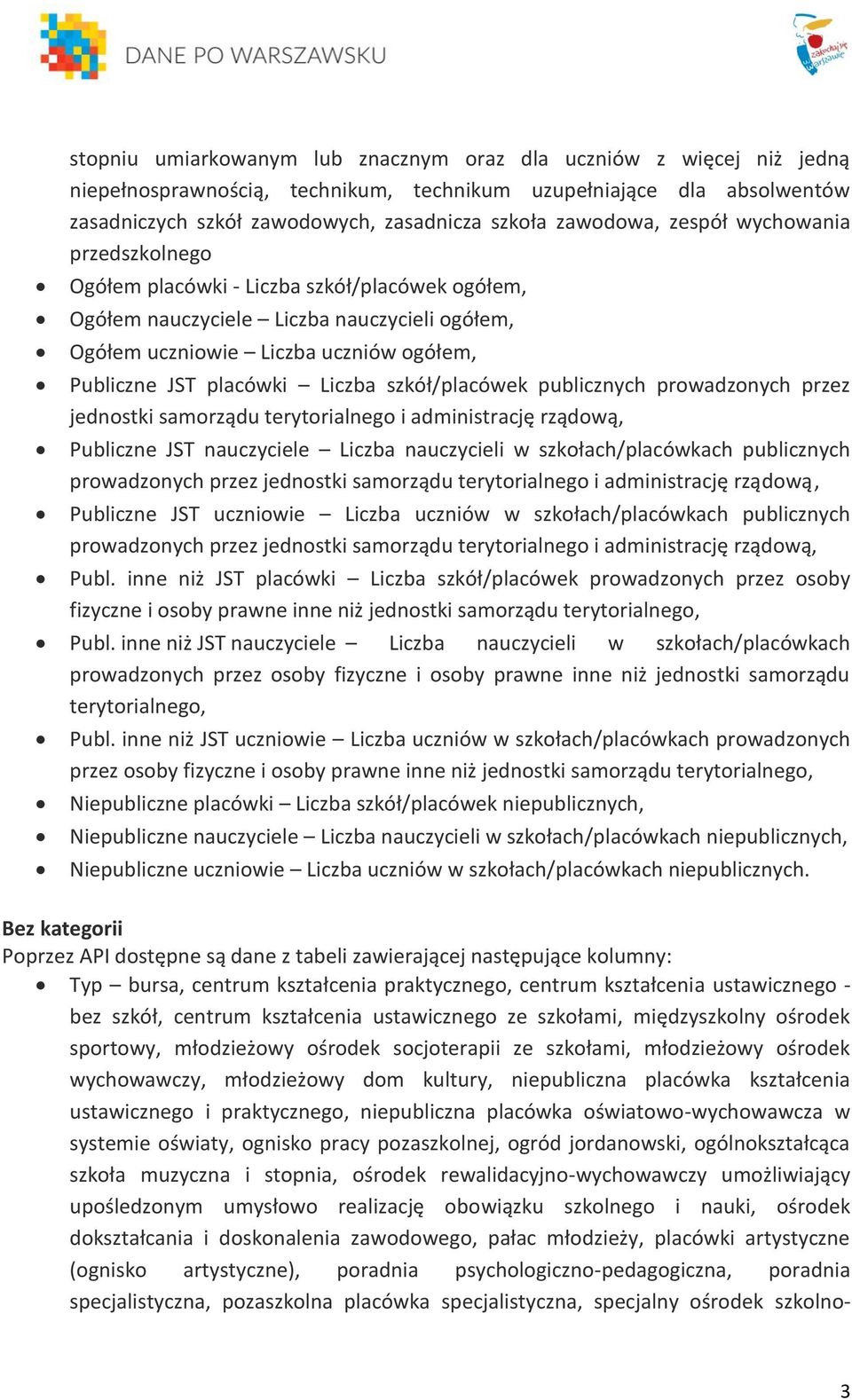 inne niż JST nauczyciele Liczba nauczycieli w szkołach/placówkach przez osoby Bez kategorii Typ bursa, centrum kształcenia praktycznego, centrum kształcenia ustawicznego - bez szkół, centrum