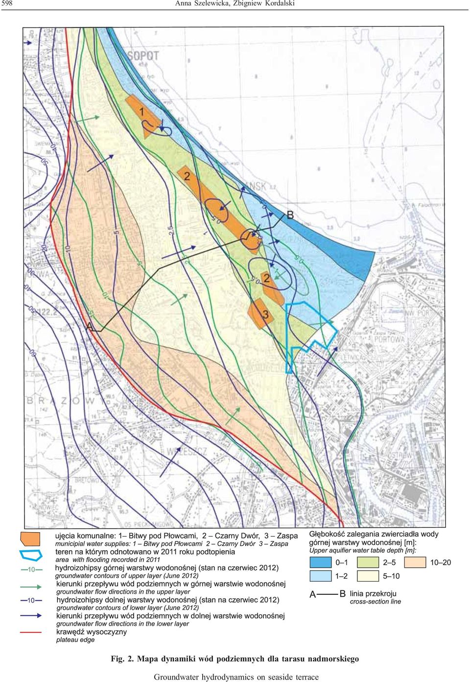 Mapa dynamiki wód podziemnych dla