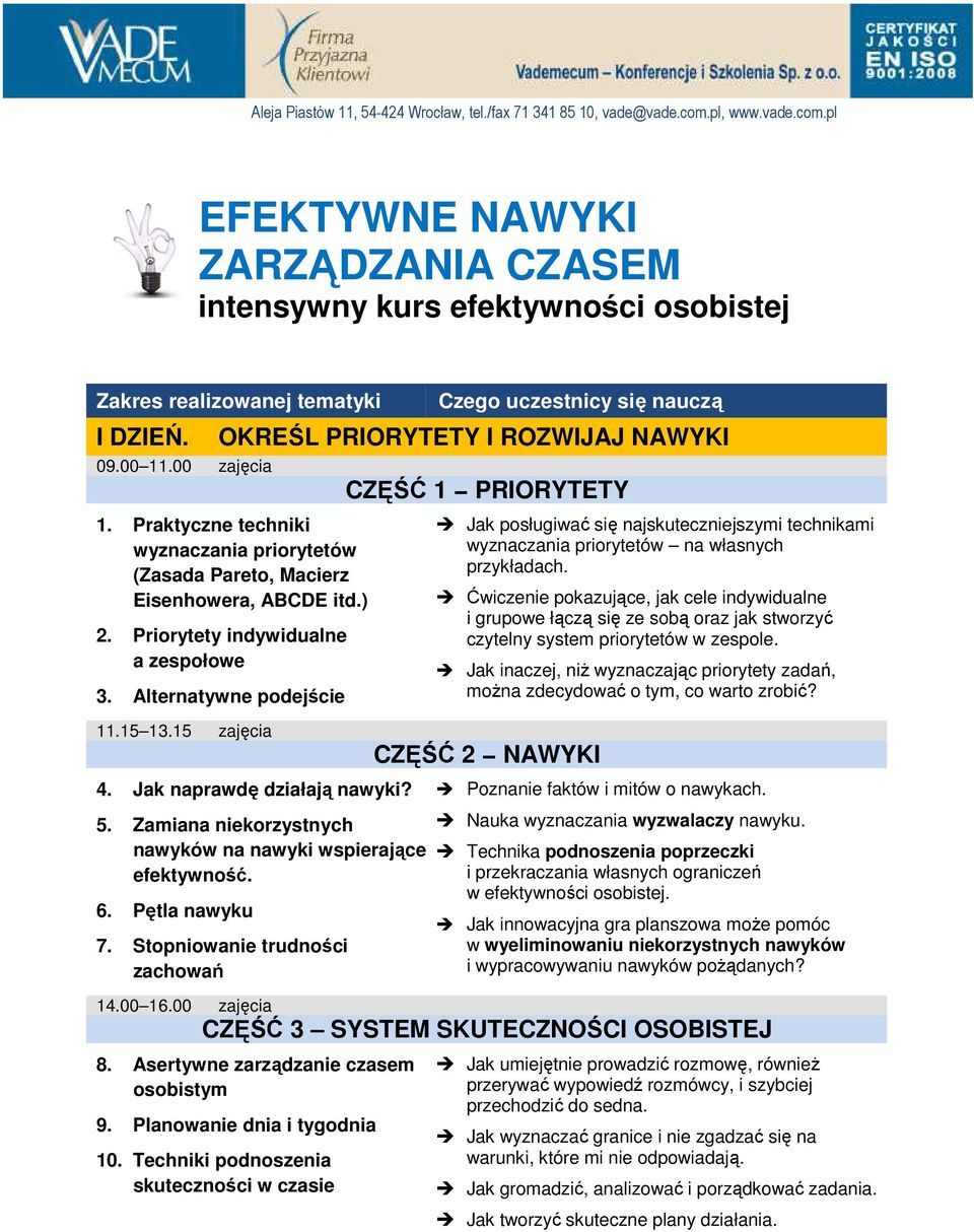 Jak naprawdę działają nawyki? 5. Zamiana niekorzystnych nawyków na nawyki wspierające efektywność. 6. Pętla nawyku 7.