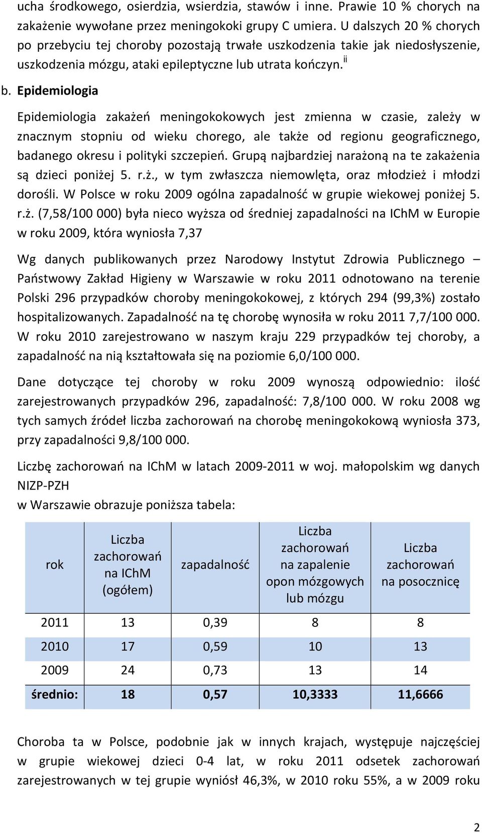 Epidemiologia Epidemiologia zakażeń meningokokowych jest zmienna w czasie, zależy w znacznym stopniu od wieku chorego, ale także od regionu geograficznego, badanego okresu i polityki szczepień.