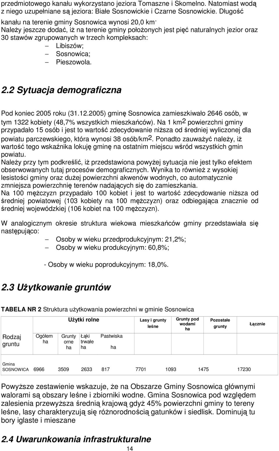 NaleŜy jeszcze dodać, iŝ na terenie gminy połoŝonych jest pięć naturalnych jezior oraz 30 stawów zgrupowanych w trzech kompleksach: Libiszów; Sosnowica; Pieszowola. 2.