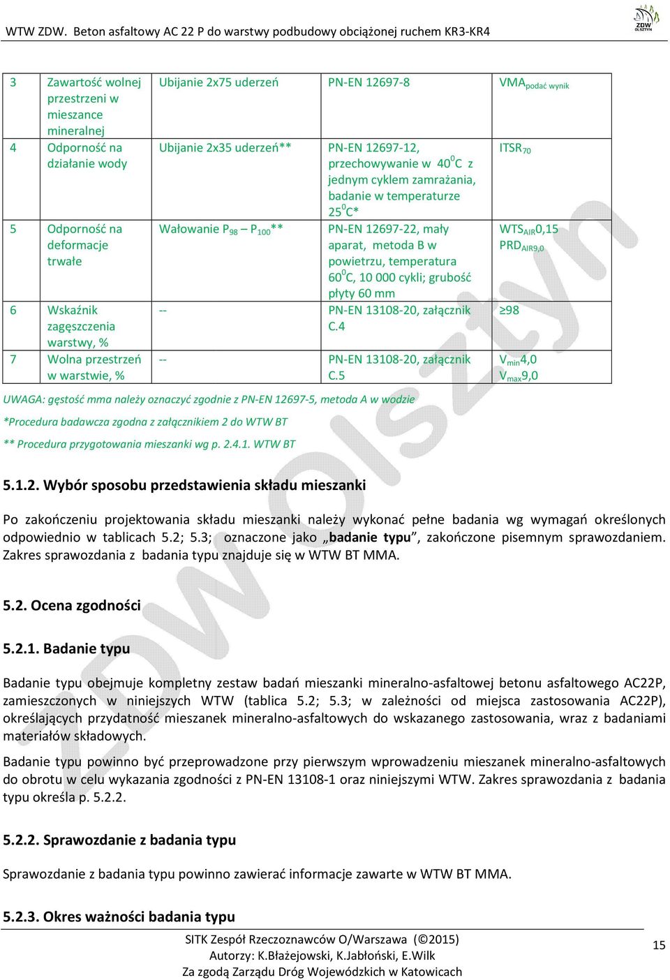 metoda B w powietrzu, temperatura 60 0 C, 10 000 cykli; grubość płyty 60 mm -- PN-EN 13108-20, załącznik C.