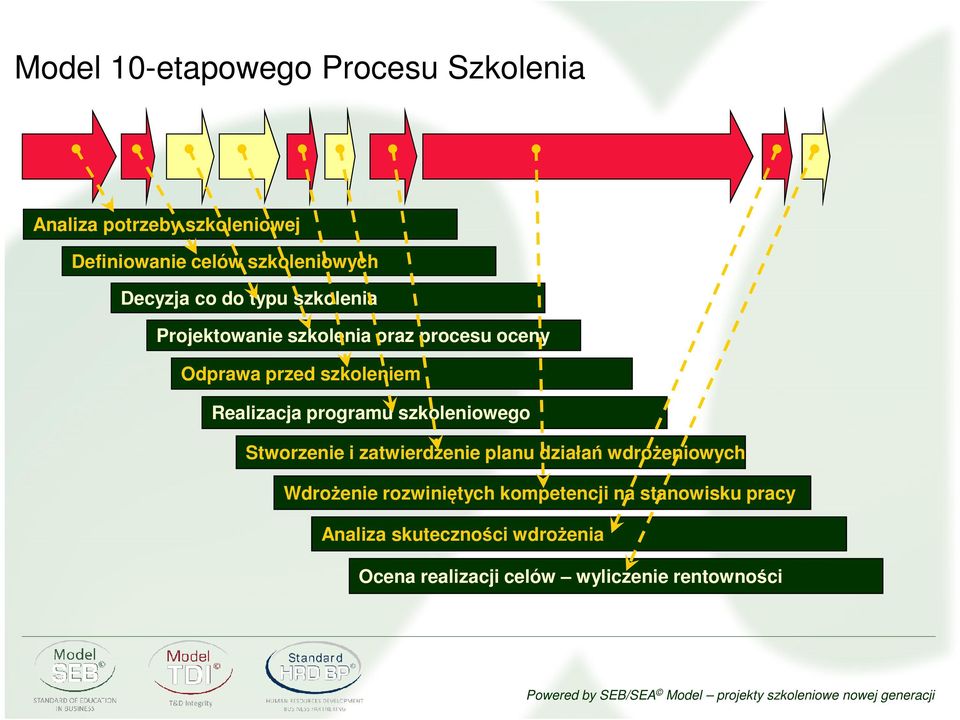 Realizacja programu szkoleniowego Stworzenie i zatwierdzenie planu działań wdrożeniowych Wdrożenie