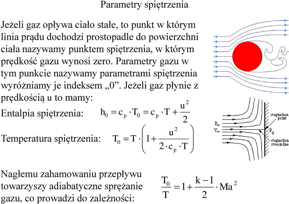 Parametry gaz w tym ncie nazywamy arametrami siętrzenia wyróżniamy je indesem.