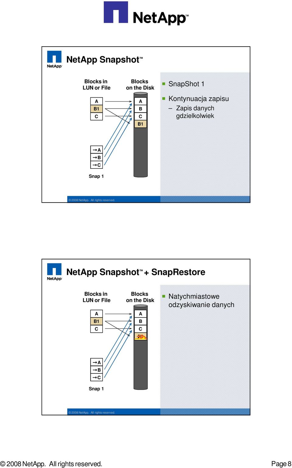 Snap 1 Netpp Snapshot + SnapRestore locks in LUN or File 1