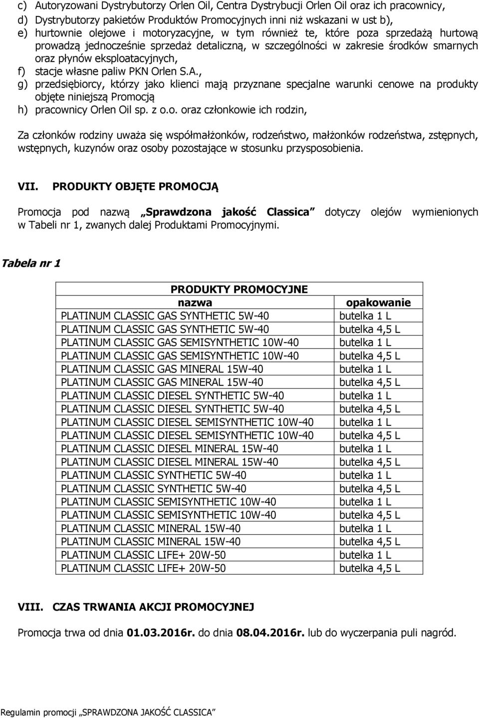 paliw PKN Orlen S.A., g) przedsiębior