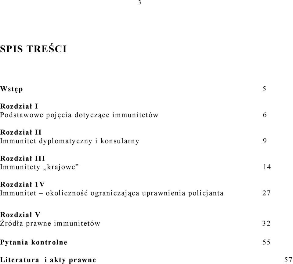 krajowe 14 Rozdział 1V Immunitet okoliczność ograniczająca uprawnienia