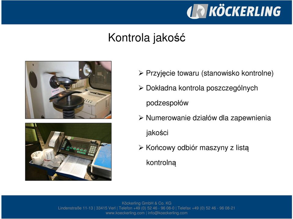 podzespołów Numerowanie działów dla