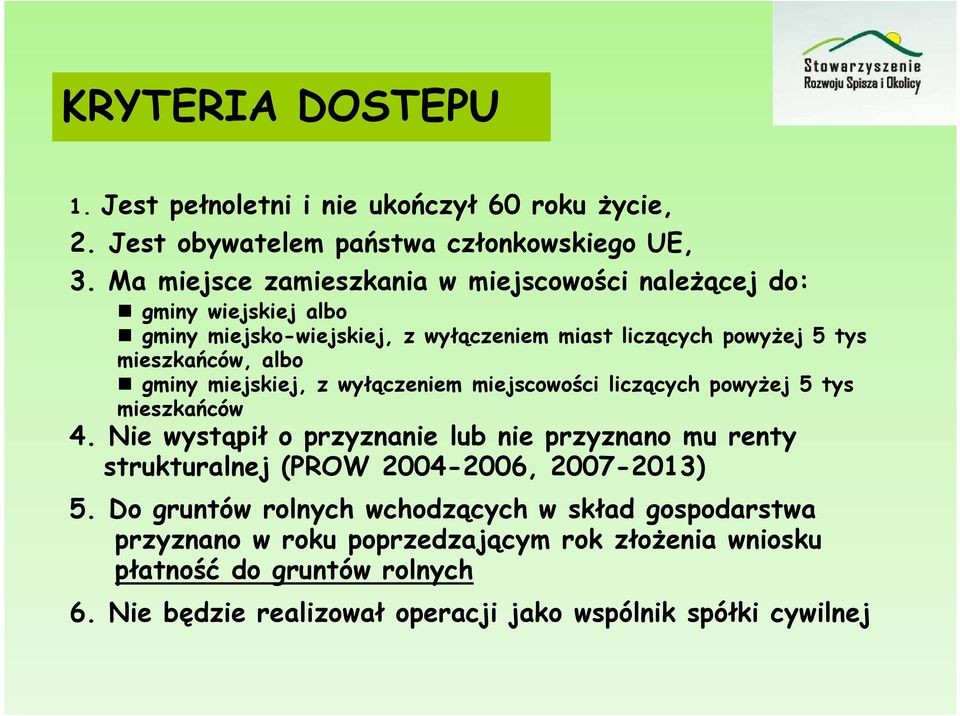 gminy miejskiej, z wyłączeniem miejscowości liczących powyżej 5 tys mieszkańców 4.