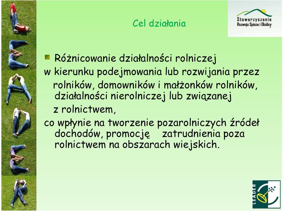 nierolniczej lub związanej z rolnictwem, co wpłynie na tworzenie