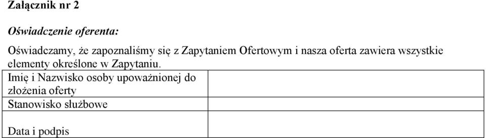 zawiera wszystkie elementy określone w Zapytaniu.