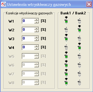 Poniżej znajduje się kontrolka sygnalizująca stan połączenia z OBD.