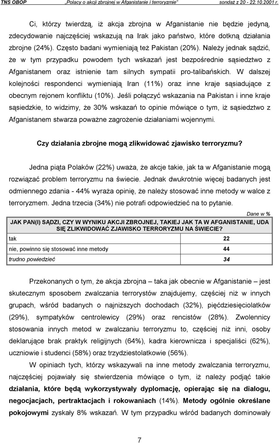 Często badani wymieniają też Pakistan (20%).