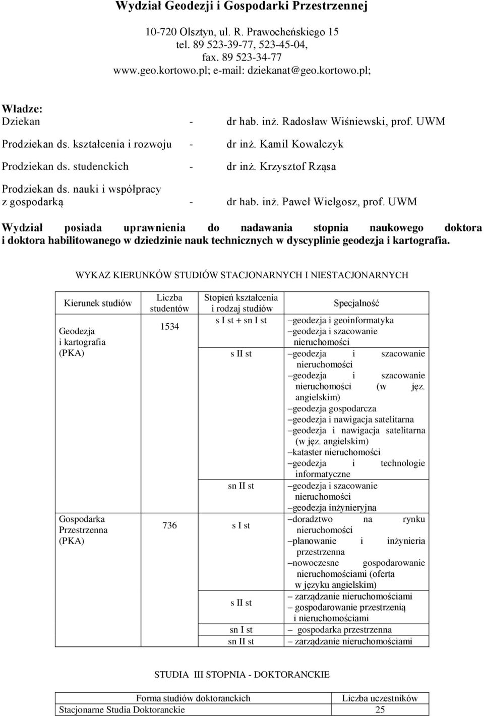 nauki i współpracy z gospodarką - dr hab. inż. Paweł Wielgosz, prof.