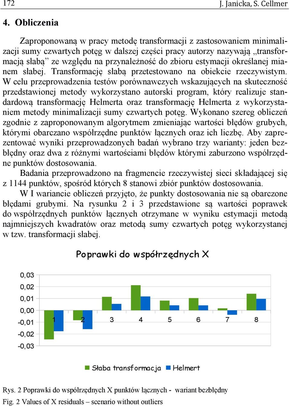 zbioru estymacji określanej mianem słabej. Transformację słabą przetestowano na obiekcie rzeczywistym.