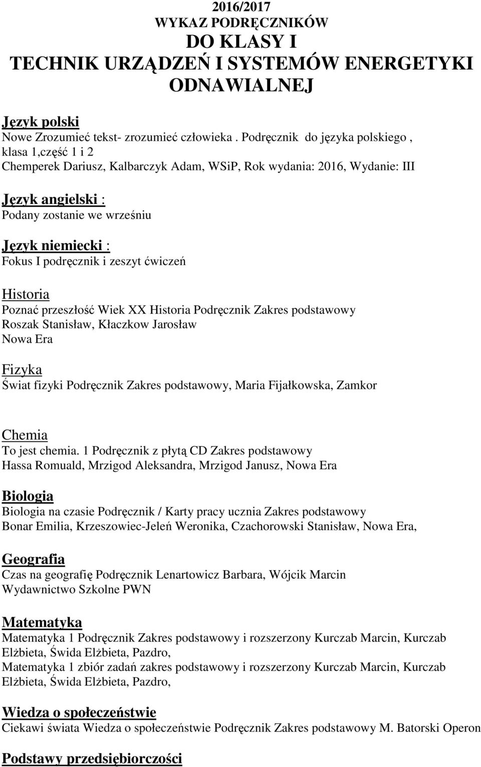 rozszerzony Kurczab Marcin, Kurczab 1 zbiór zadań zakres podstawowy i