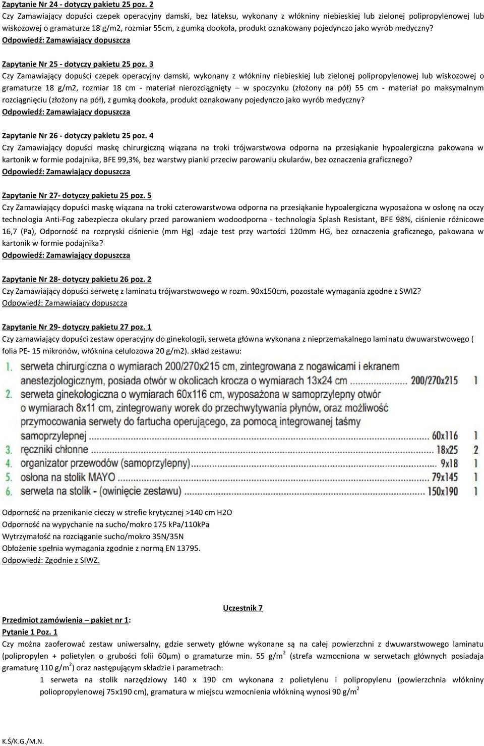 produkt oznakowany pojedynczo jako wyrób medyczny? Zapytanie Nr 25 - dotyczy pakietu 25 poz.