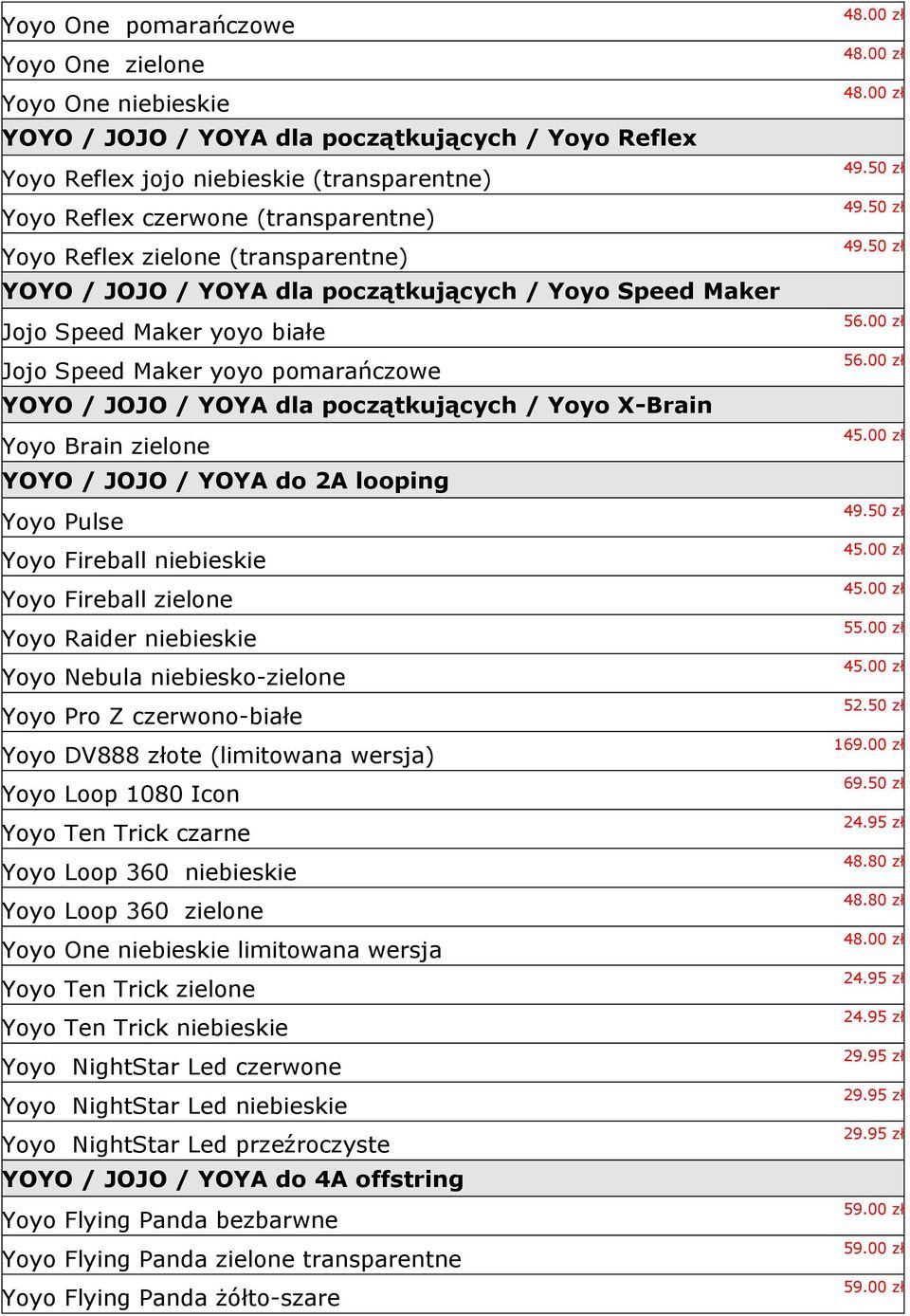 X-Brain Yoyo Brain zielone YOYO / JOJO / YOYA do 2A looping Yoyo Pulse Yoyo Fireball niebieskie Yoyo Fireball zielone Yoyo Raider niebieskie Yoyo Nebula niebiesko-zielone Yoyo Pro Z czerwono-białe