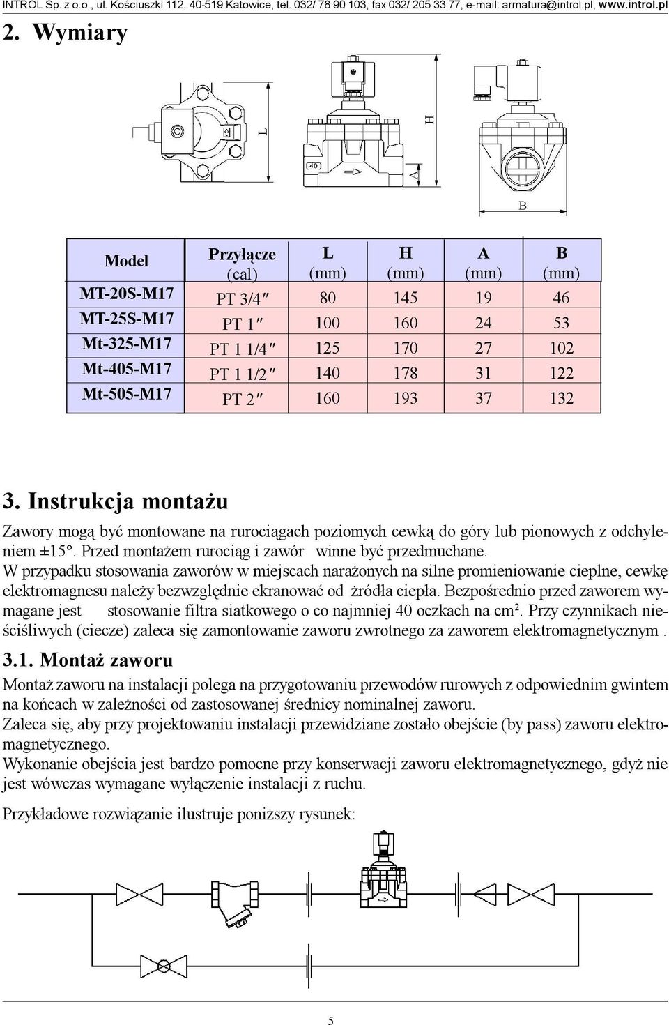 W przypadku stosowania zaworów w miejscach nara onych na silne promieniowanie cieplne, cewkê elektromagnesu nale y bezwzglêdnie ekranowaæ od ród³a ciep³a.