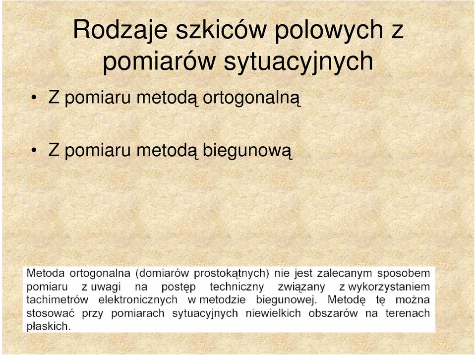 pomiaru metodą