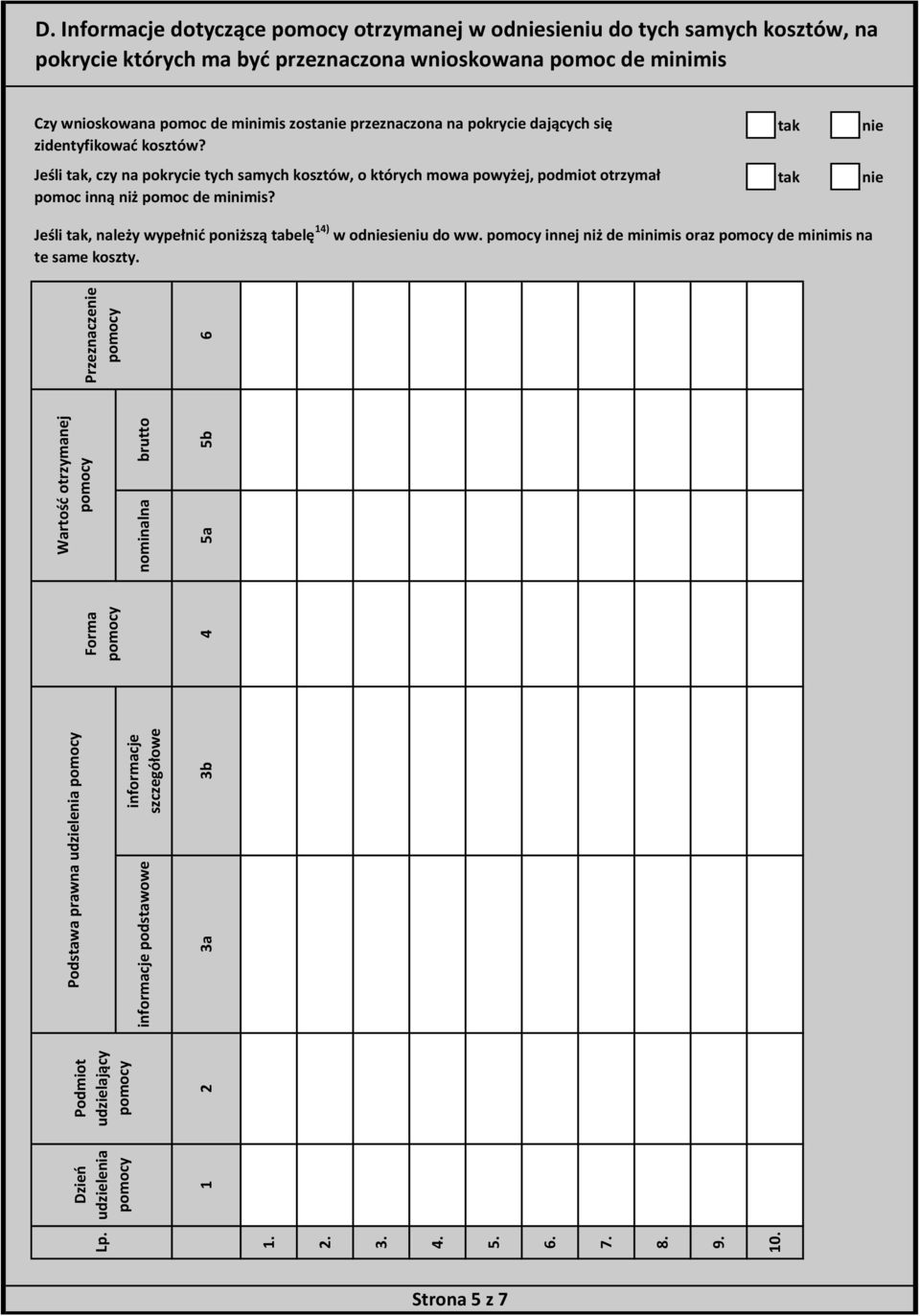 5a brutto 5b Przeznacze pomocy 6 D.
