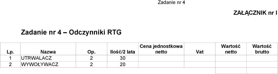 Op. Ilość/2 lata 1