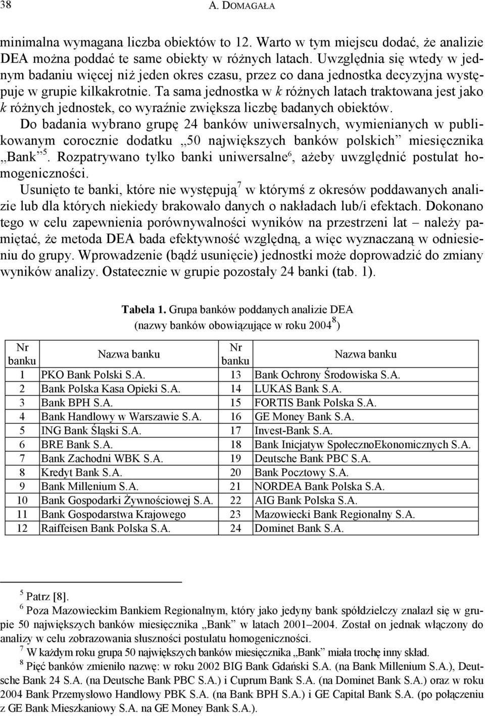 Ta sama jednostka w k różnych latach traktowana jest jako k różnych jednostek, co wyraźnie zwiększa liczbę badanych obiektów.