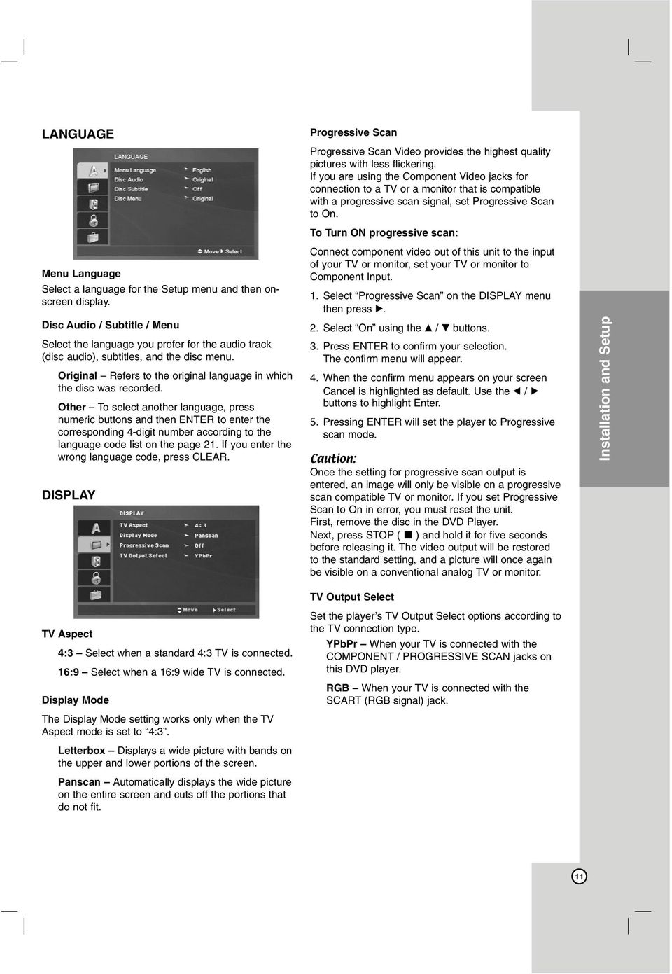 Other To select another language, press numeric buttons and then ENTER to enter the corresponding 4-digit number according to the language code list on the page 21.