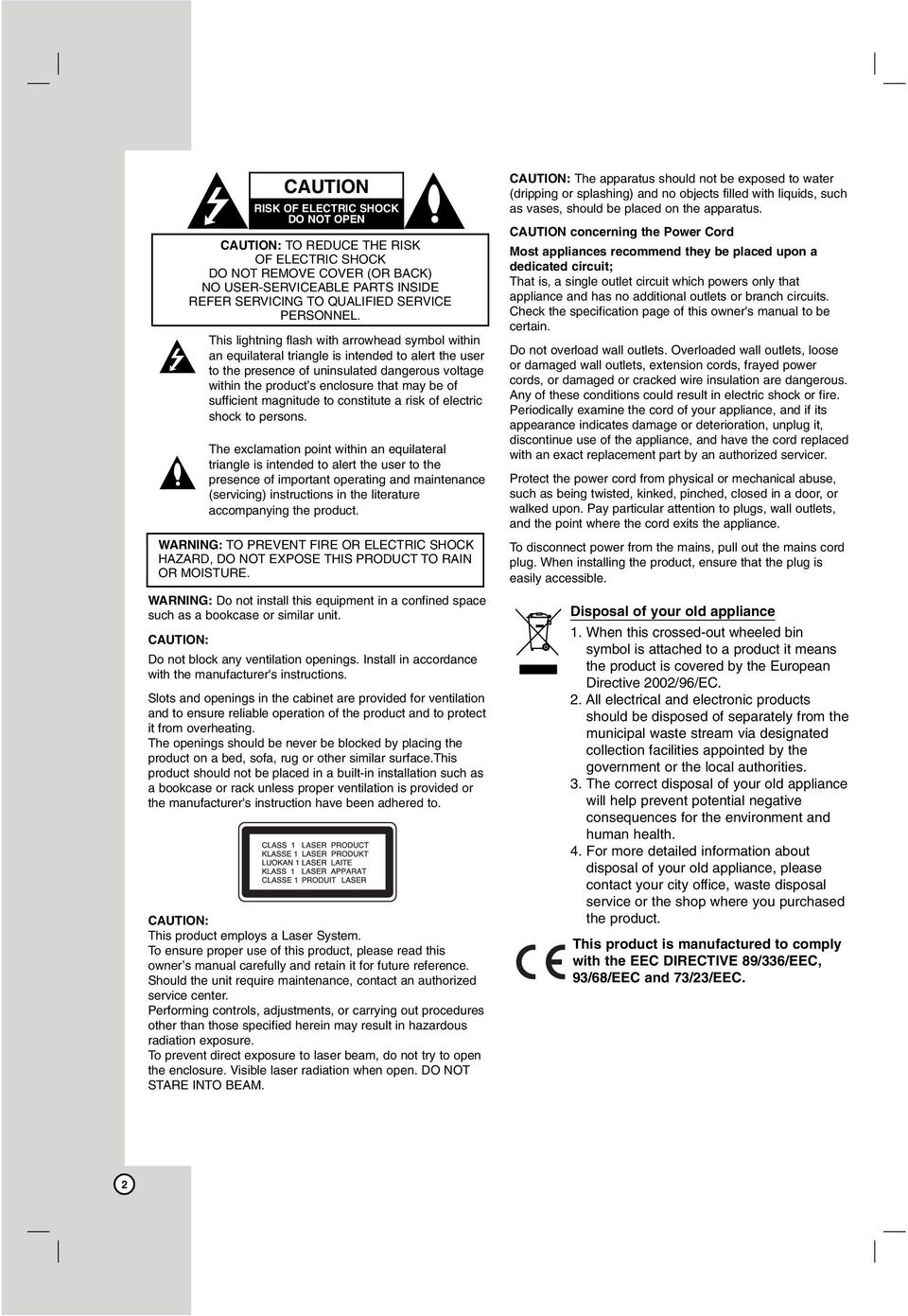 sufficient magnitude to constitute a risk of electric shock to persons.