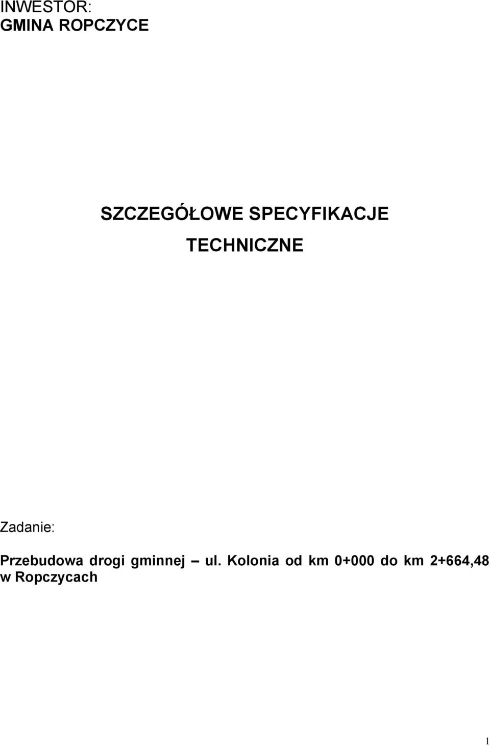 Przebudowa drogi gminnej ul.