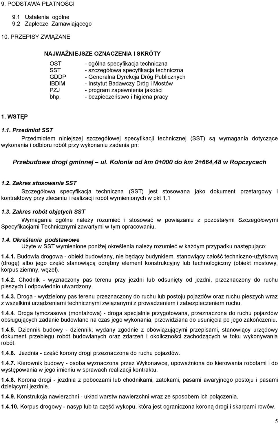 Dróg i Mostów PZJ - program zapewnienia jakości bhp. - bezpieczeństwo i higiena pracy 1.