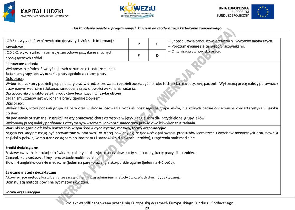 Organizacja stanowiska pracy. lanowane zadania Wykonywanie ćwiczeń weryfikujących rozumienie tekstu ze słuchu.