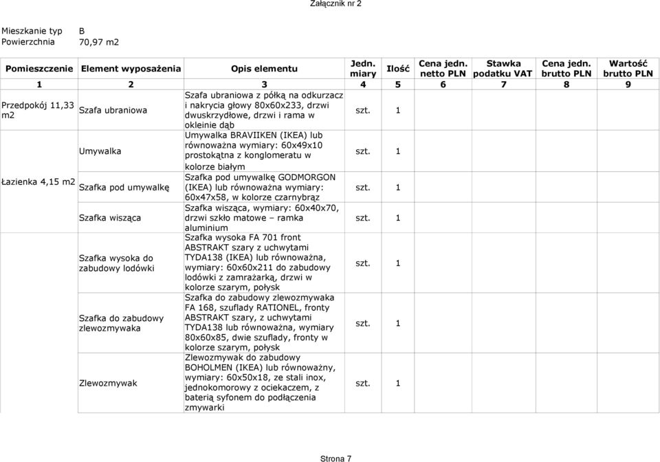 dwuskrzydłowe, drzwi i rama w okleinie dąb Umywalka BRAVIIKEN (IKEA) lub Umywalka równoważna wymiary: 60x49x10 prostokątna z konglomeratu w kolorze białym Szafka pod umywalkę GODMORGON Łazienka 4,15