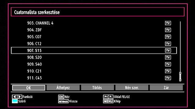 Kövesse a digitális teletext képernyőn megjelenő utasításokat. Amikor a gombot megnyomja, a televízió visszatér a sugárzott műsorra.