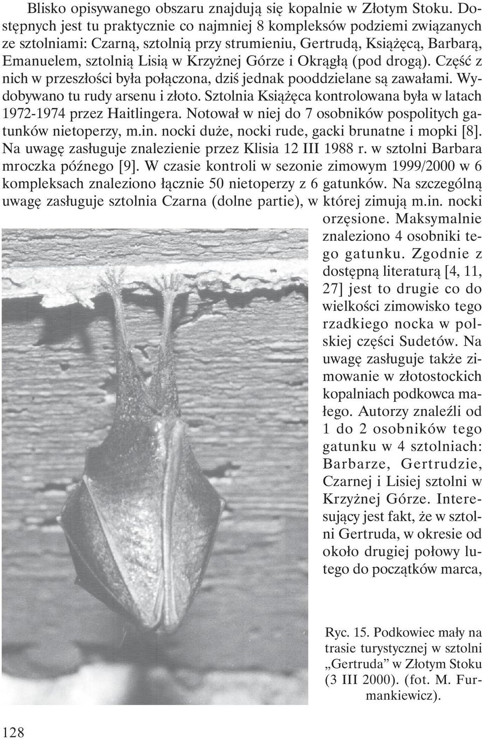 Okrągłą (pod drogą). Część z nich w przeszłości była połączona, dziś jednak pooddzielane są zawałami. Wydobywano tu rudy arsenu i złoto.