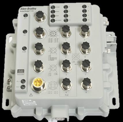 ArmorStratix 5700 Managed Switches ArmorStratix 5700 Access Switching Using virtual LAN (VLAN) with trunking from plant cell to cell Quality of Service (QoS) Power over Ethernet (PoE) delivers 48 V