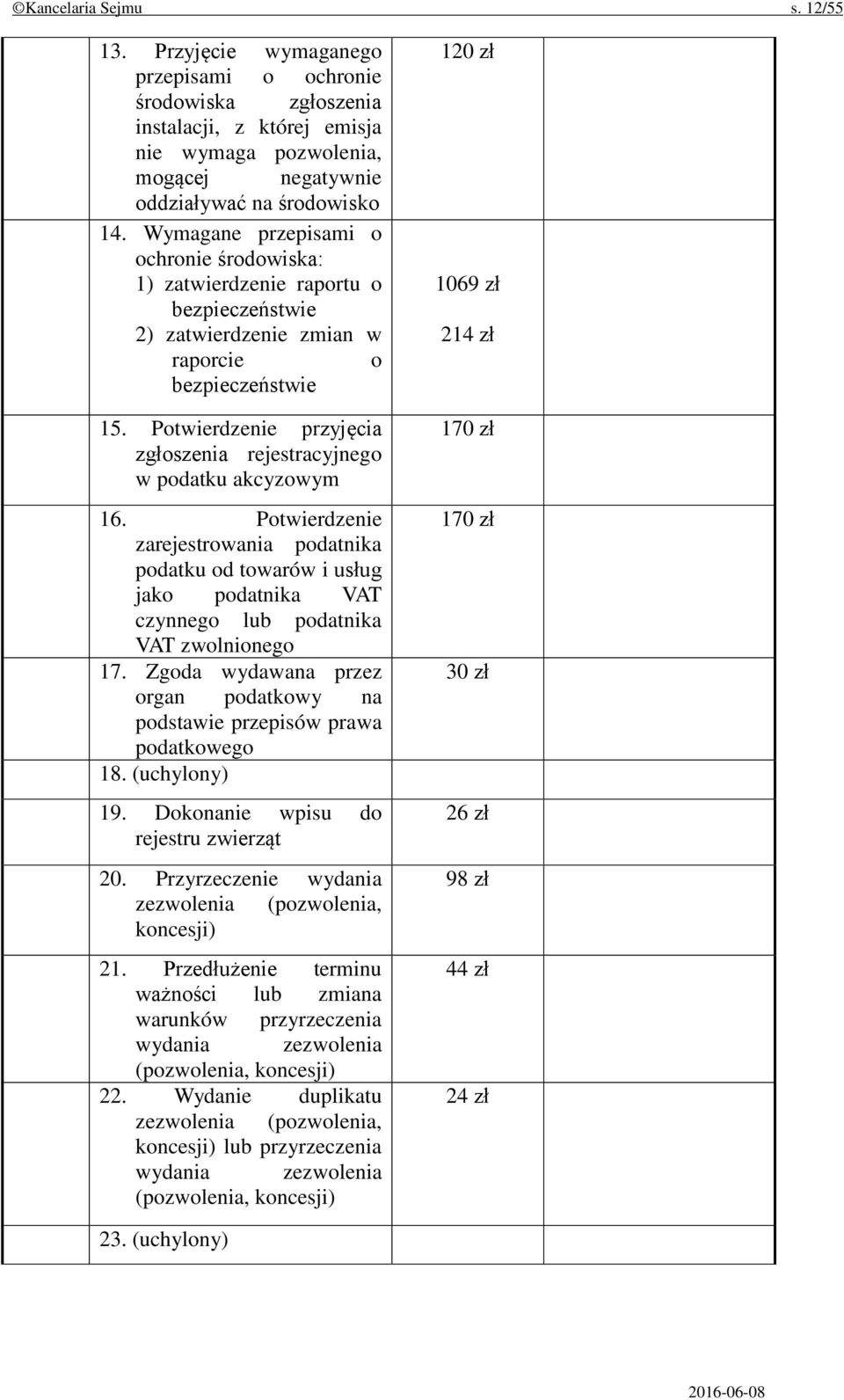 Potwierdzenie przyjęcia zgłoszenia rejestracyjnego w podatku akcyzowym 16.