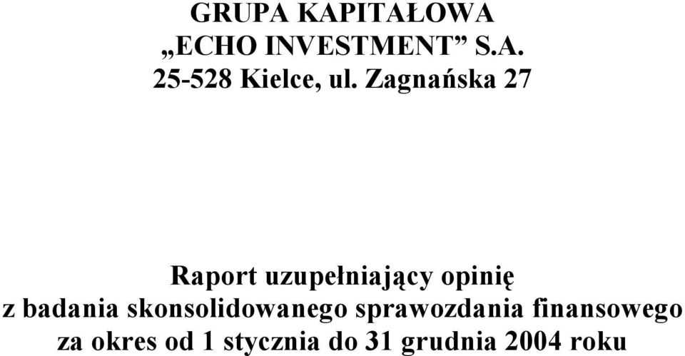 badania skonsolidowanego sprawozdania
