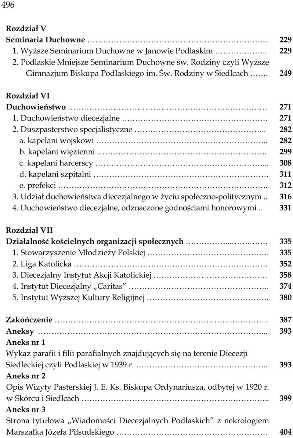 kapelani harcerscy... 308 d. kapelani szpitalni 311 e. prefekci. 312 3. Udział duchowieństwa diecezjalnego w życiu społeczno-politycznym.. 316 4.