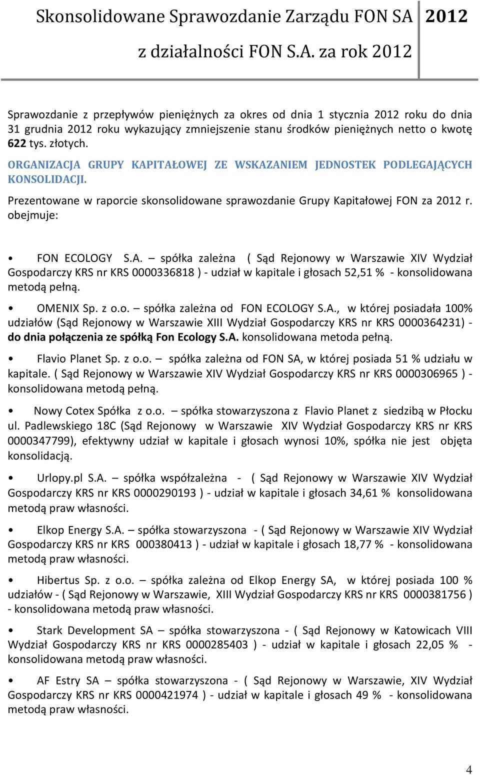 OMENIX Sp. z o.o. spółka zależna od FON ECOLOGY S.A.