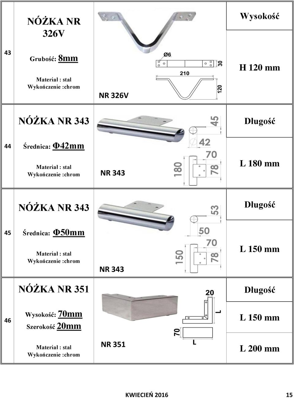 46 351 : 70mm Szerokość 20mm NR 343 NR